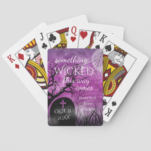 邪悪なおもしろい結婚ハロウィンカスタムのトランプ トランプ (裏面)