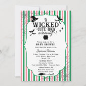 邪悪なかわいいベビーがハロウィーンの赤ちゃんシャワーを醸造 招待状 (正面)