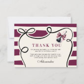 邪悪なかわいい&ターニングワンガールハロウィーン1誕生 サンキューカード (正面)