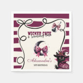 邪悪なかわいい&ターニングワンガールハロウィーン1誕生 スタンダードカクテルナプキン (正面)