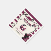 邪悪なかわいい&ターニングワンガールハロウィーン1誕生 スタンダードカクテルナプキン (角)