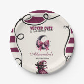 邪悪なかわいい&ターニングワンガールハロウィーン1誕生 ペーパープレート (正面)