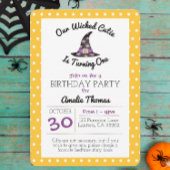 邪悪なかわいこちゃんオレンジドットチャイルド誕生日小 招待状