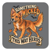 邪悪なものがこの道を通ってハロウィンの犬を追う