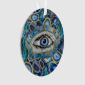 邪悪なアイアムレットブルージオデスとクリスタル オーナメント (正面)