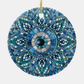 邪悪なアイアムレットモザイクマンダラアート セラミックオーナメント (裏面)