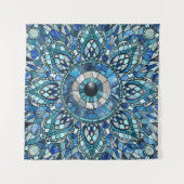 邪悪なアイアムレットモザイクマンダラアート タペストリー (正面(横))