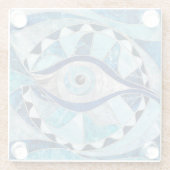 邪悪なアイアムレットモザイクミネラル質感 ガラスコースター (裏面)