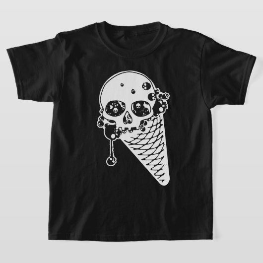 邪悪なアイスクリームコーンTシャツ Tシャツ (レイダウン)