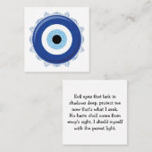 邪悪なアイブルーナザール保護カードに沿ってパス コーリングカード (正面/裏面)