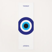 邪悪なアイブルーマティ幸運のシンボルパーソナライズされた ヨガマット (正面)