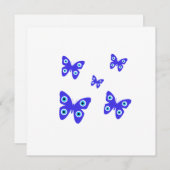 邪悪なアイブルー蝶フラットサンキューカード サンキューカード (正面/裏面)