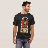 邪悪なアヒル(イラストラティブロゴ)の暗いティー Tシャツ (正面フル)