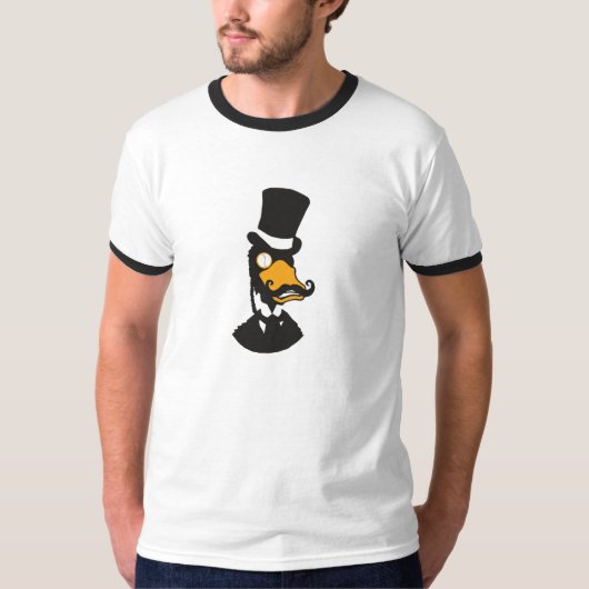 邪悪なアヒル(シルエットアイコン)の人のティー Tシャツ (正面)