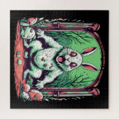 邪悪なイースターバニーホラー ジグソーパズル (横)