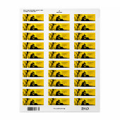 邪悪なウィッチシルエットハロウィーン差出人住所 ラベル (フルシート)