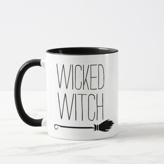 邪悪なウィッチハロウィーン秋コーヒー マグカップ (左)