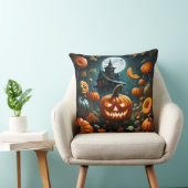 邪悪なオレンジ色のカボチャ クッション (椅子)