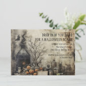 邪悪なカボチャのポーションヴィンテージハロウィーンゴシック 招待状 (スタンド正面)