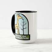 邪悪なキリンのマグの用心して下さい マグカップ (正面左)