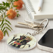 邪悪なクランパスホラーデーモンホリデークリスマスクリスマス キーホルダー (正面右)