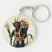 邪悪なクランパスホラーデーモンホリデークリスマスクリスマス キーホルダー (裏面)