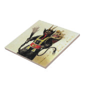 邪悪なクランパスホラーデーモンホリデークリスマスクリスマス タイル (側面)