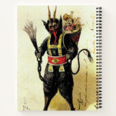 邪悪なクランパスホラーデーモンホリデークリスマスクリスマス ノートブック (裏面)