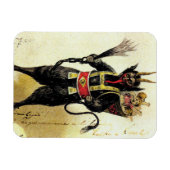 邪悪なクランパスホラーデーモンホリデークリスマスクリスマス マグネット (横)