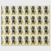 邪悪なクランパスホラーデーモンホリデークリスマスクリスマス ラッピングペーパー (フラット)