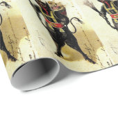 邪悪なクランパスホラーデーモンホリデークリスマスクリスマス ラッピングペーパー (ロールコーナー)