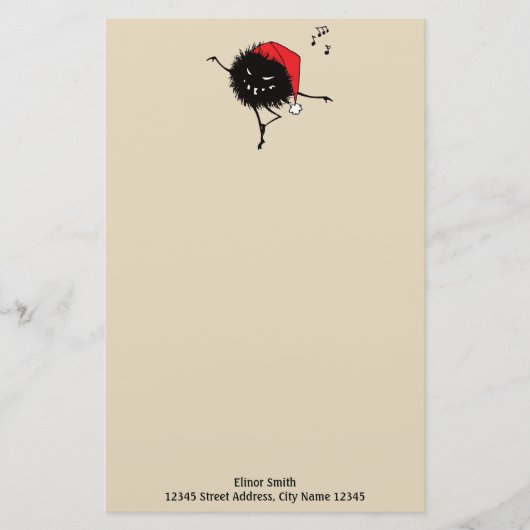 邪悪なクリスマスバグの歌と踊り 便箋 (正面)