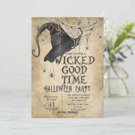 邪悪なグッドタイムアダルトヴィンテージハローウィンパーティ 招待状