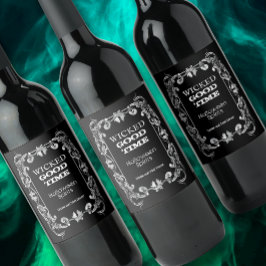 邪悪なグッドタイムハロウィンスピリッツ ワインラベル