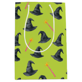 邪悪なグッドピンク&グリーンウィッチーラップ抱き枕 ミディアムペーパーバッグ