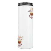 邪悪なコーヒーブラウンおもしろいハロウィンなし タンブラー (裏面)