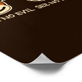 邪悪なサルの声を聞かない ポスター (角)