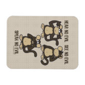 邪悪なサルを聞かない – 新規 マグネット (横)