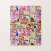 邪悪なシームレスなハロウィーンスタンプコレクション ジグソーパズル (縦)