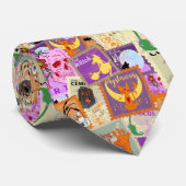邪悪なシームレスなハロウィーンスタンプコレクション ネクタイ (ロール)