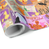 邪悪なシームレスなハロウィーンスタンプコレクション ラッピングペーパー (ロールコーナー)