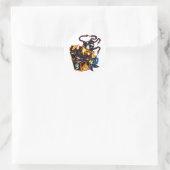 邪悪なジャックインザボックスと妖精のゴシックファンタジーアート ラウンドシール (バッグ)