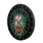 邪悪なジョーカーのピエロの顔 ダーツボード (正面右)