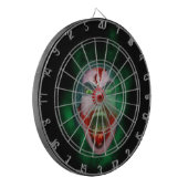 邪悪なジョーカーのピエロの顔 ダーツボード (正面左)