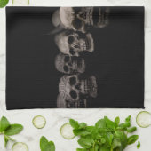 邪悪なスカル キッチンタオル (折り畳み)