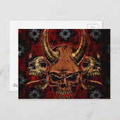 邪悪なスカル ポストカード (正面/裏面)