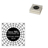 邪悪なスパイダーウェブウッドプリント差出人住所 ラバースタンプ (押印)