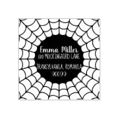 邪悪なスパイダーウェブウッドプリント差出人住所 ラバースタンプ (インプリント)