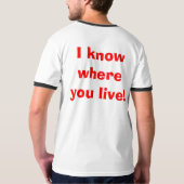 邪悪なスマイリーフェイス Tシャツ (裏面フル)