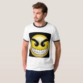 邪悪なスマイリーフェイス Tシャツ (正面フル)
